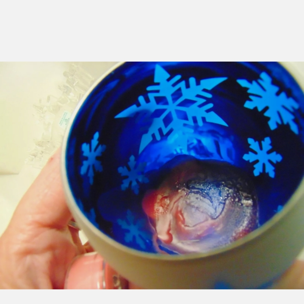 PartyLite Snowflake Tealight Holders 2pc Cottagecore Scandinavian Cobalt Blue - Picture 7 of 7
